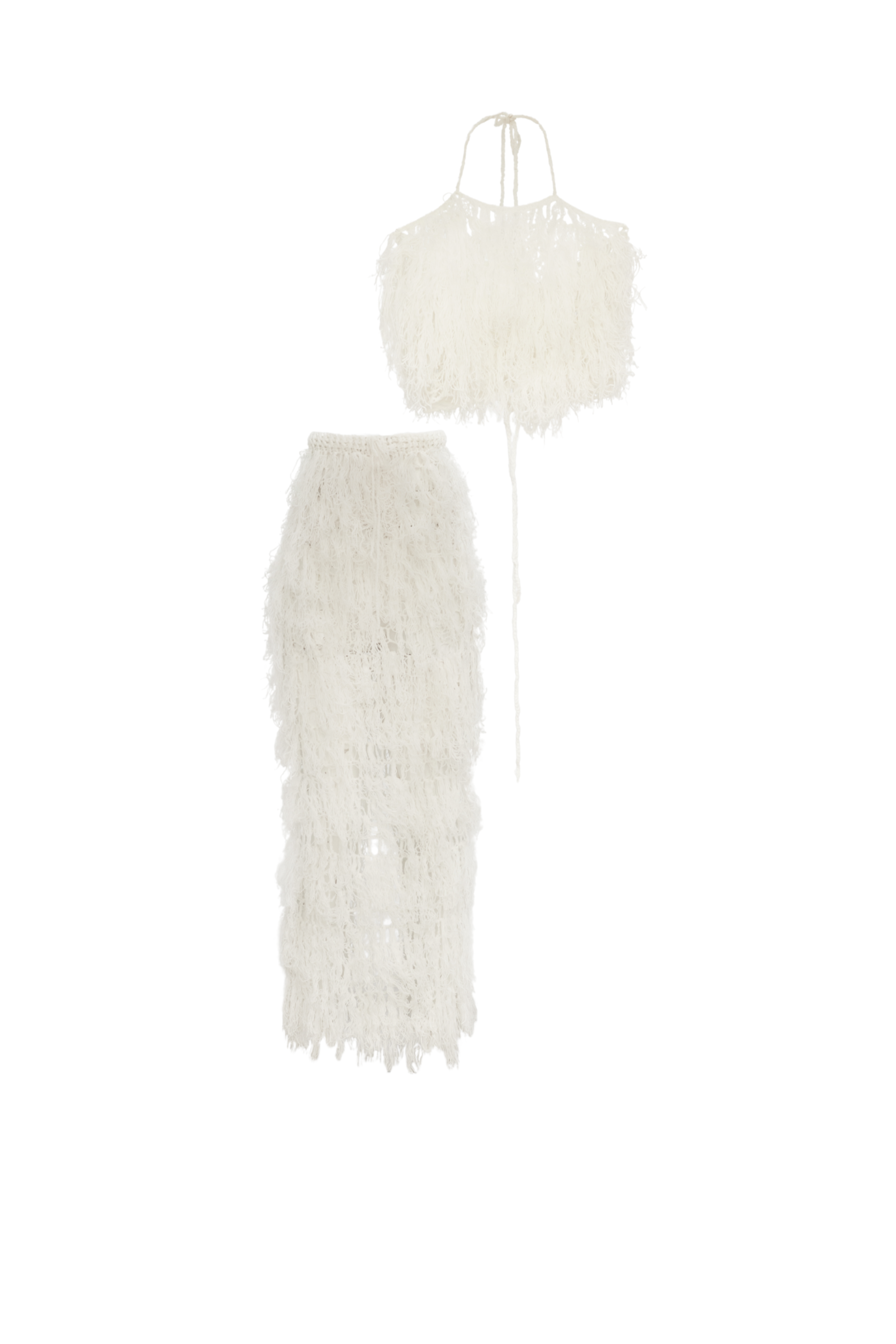 Ethereal Handwoven Wool Fringe Set