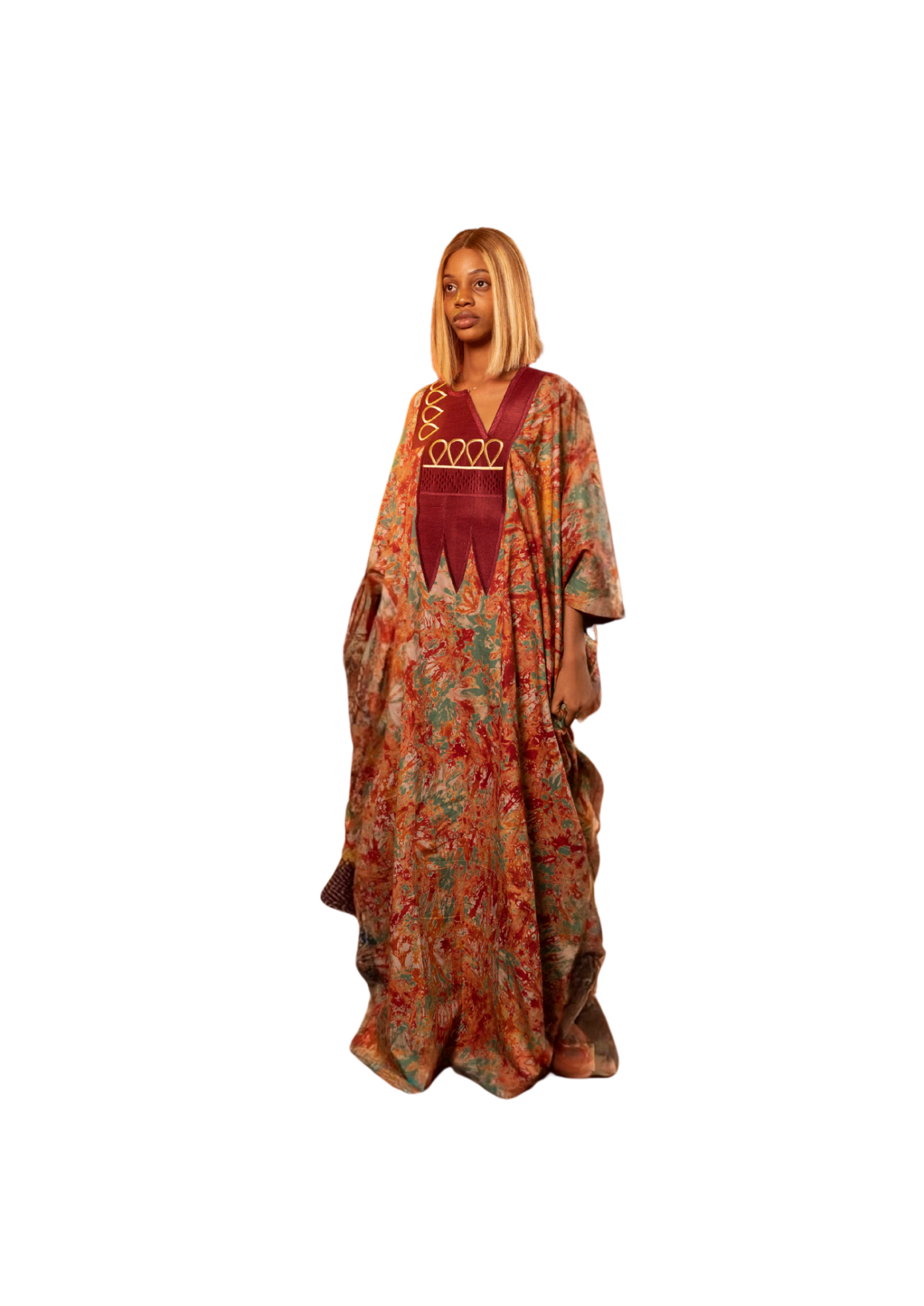 Colored Tie And Dye Bubu Gown