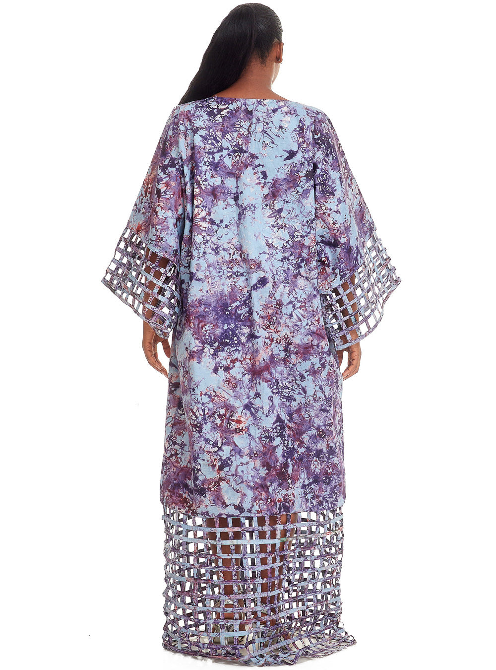 Handmade Tie Dye Cotton Mesh Kaftan