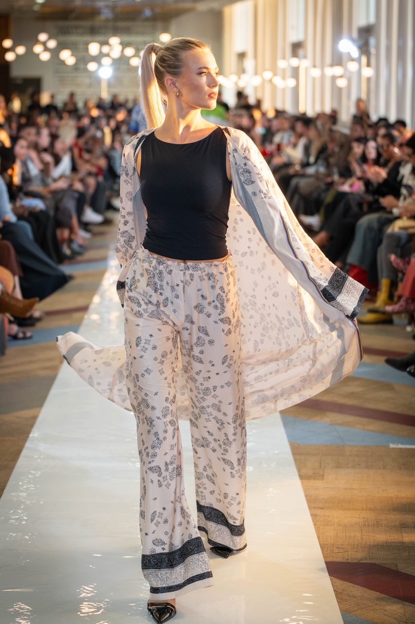 Luxury Patterned Silk Two Piece