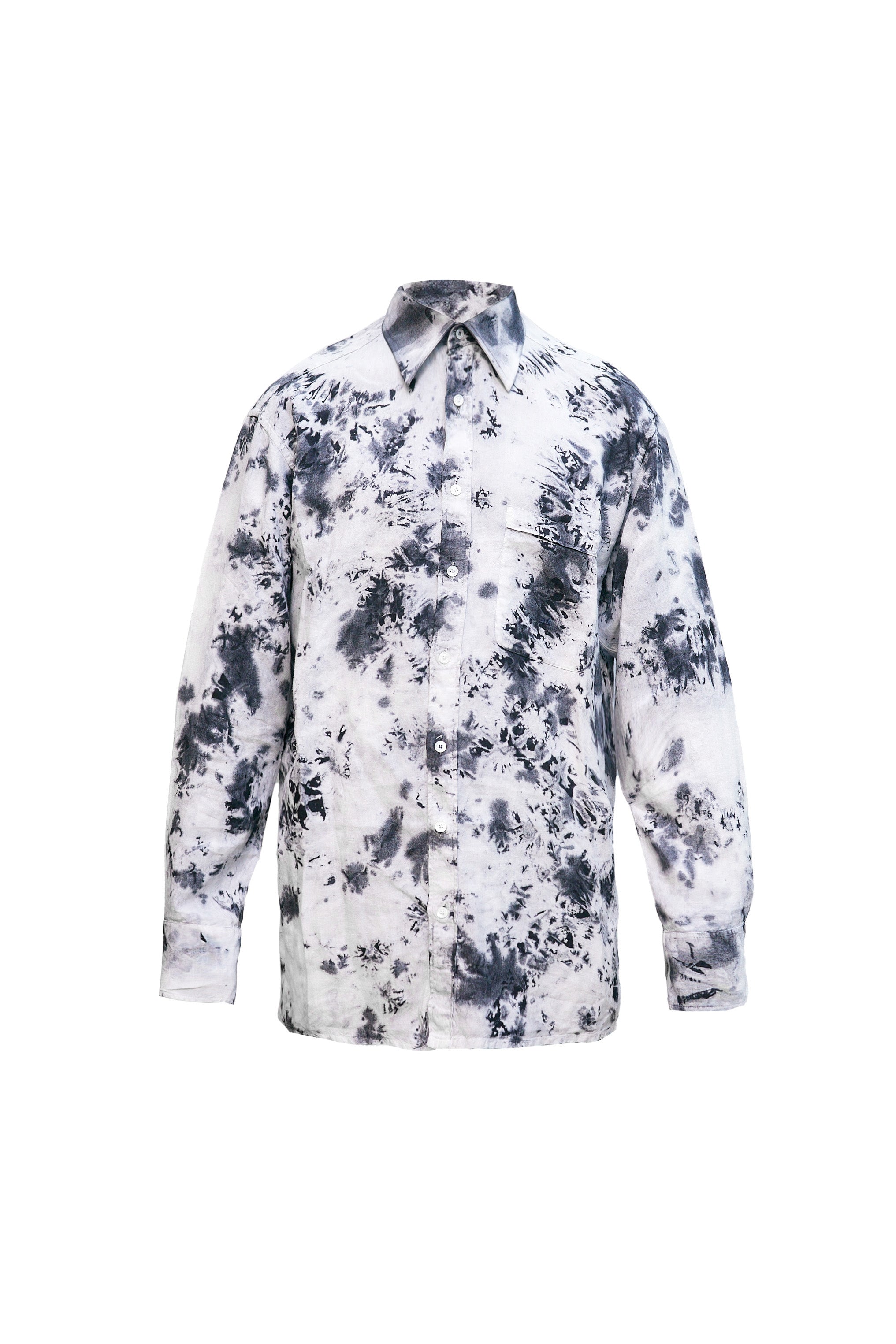 Linen Handmade Tie-Dye Shirt