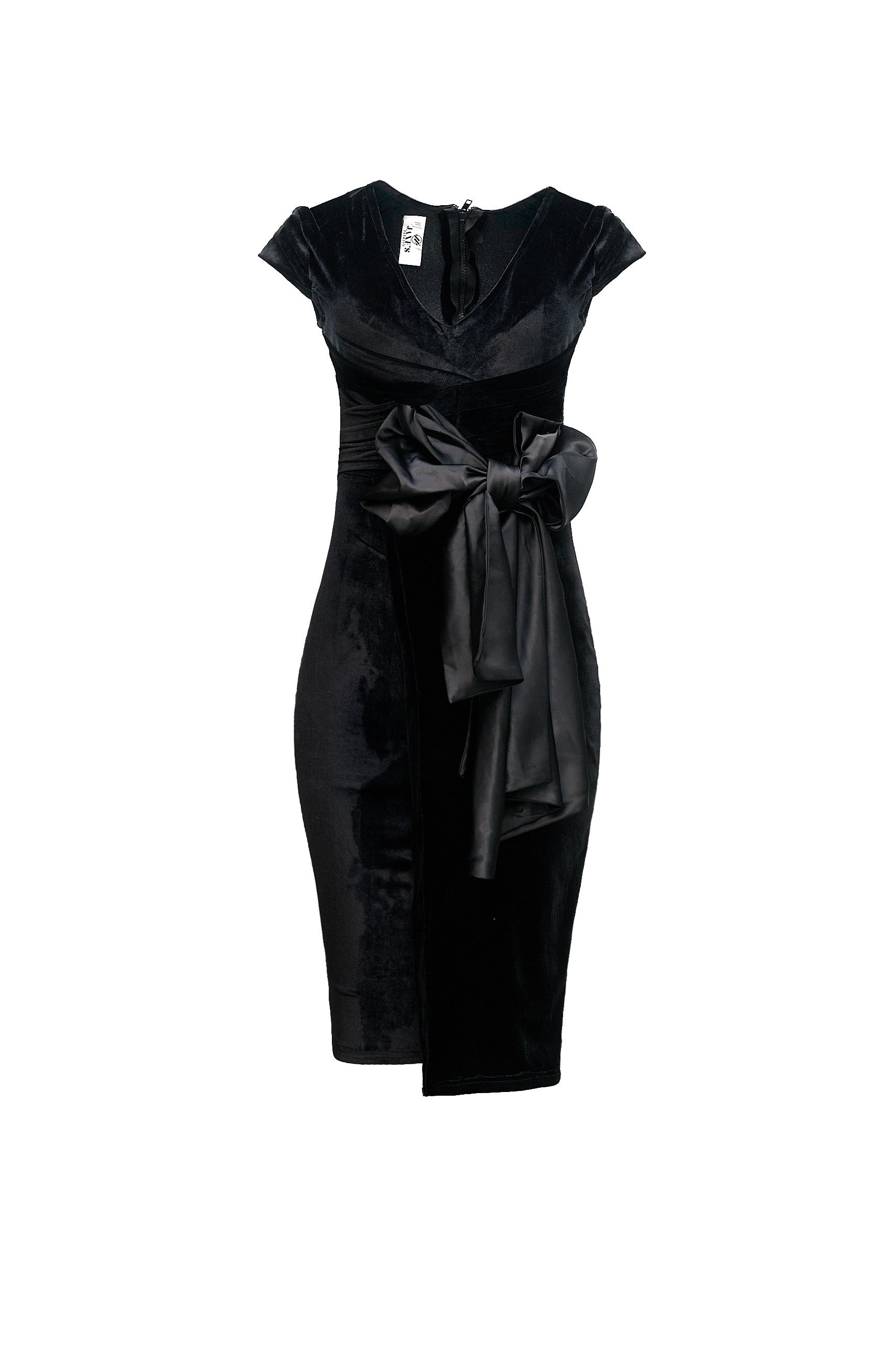 Velvet Noir Bow Dress