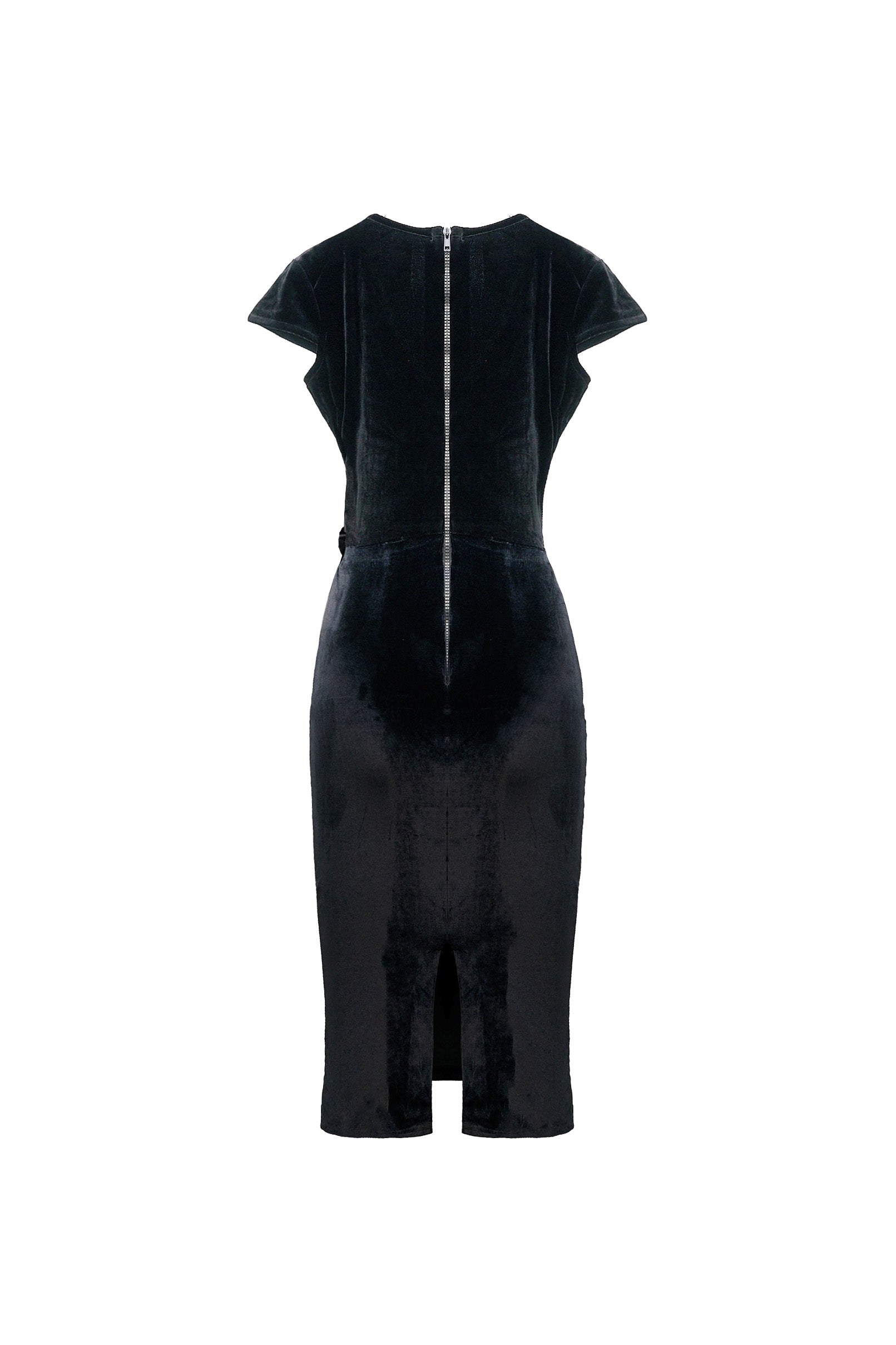 Velvet Noir Bow Dress