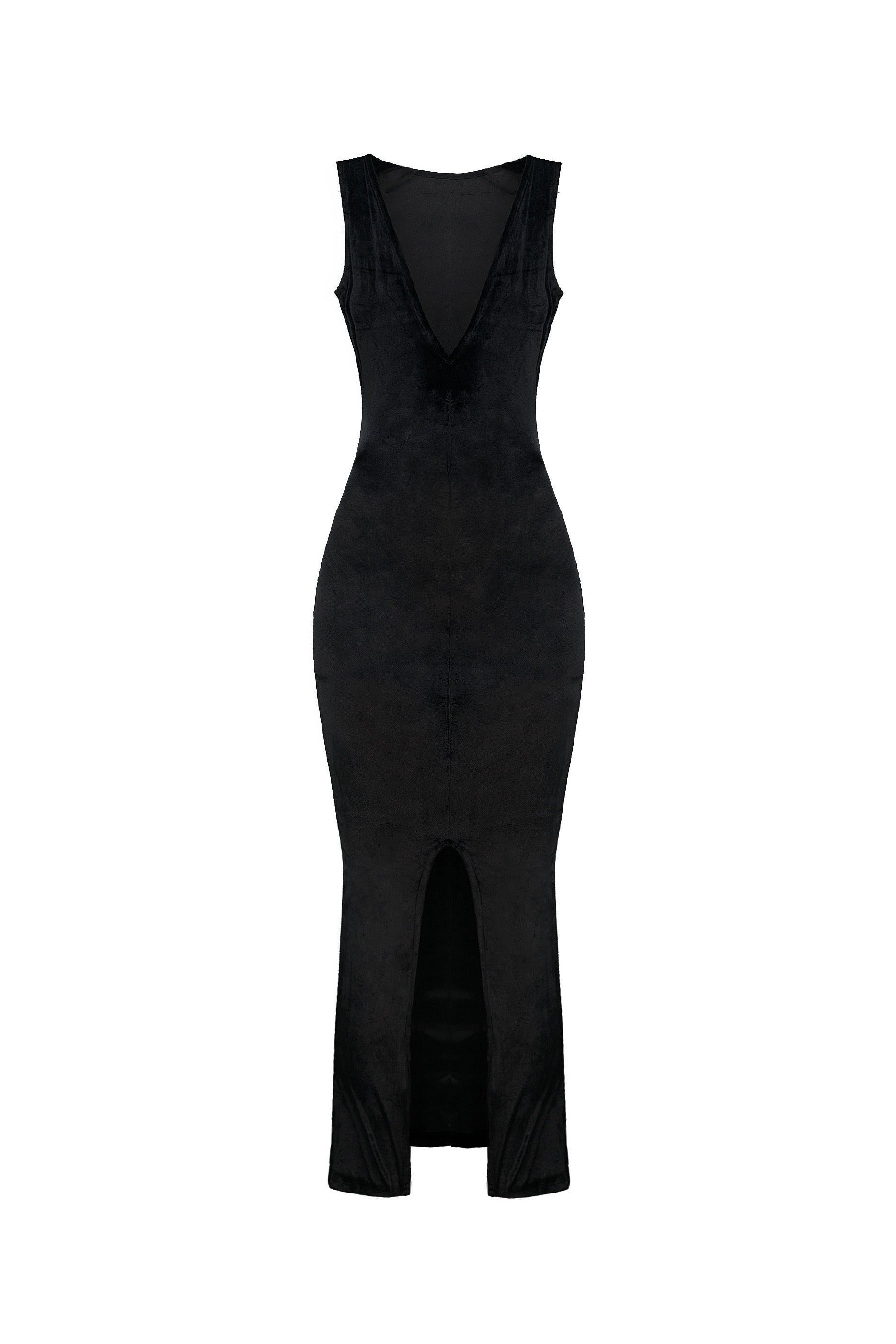 Luxe Velvet Slit Dress