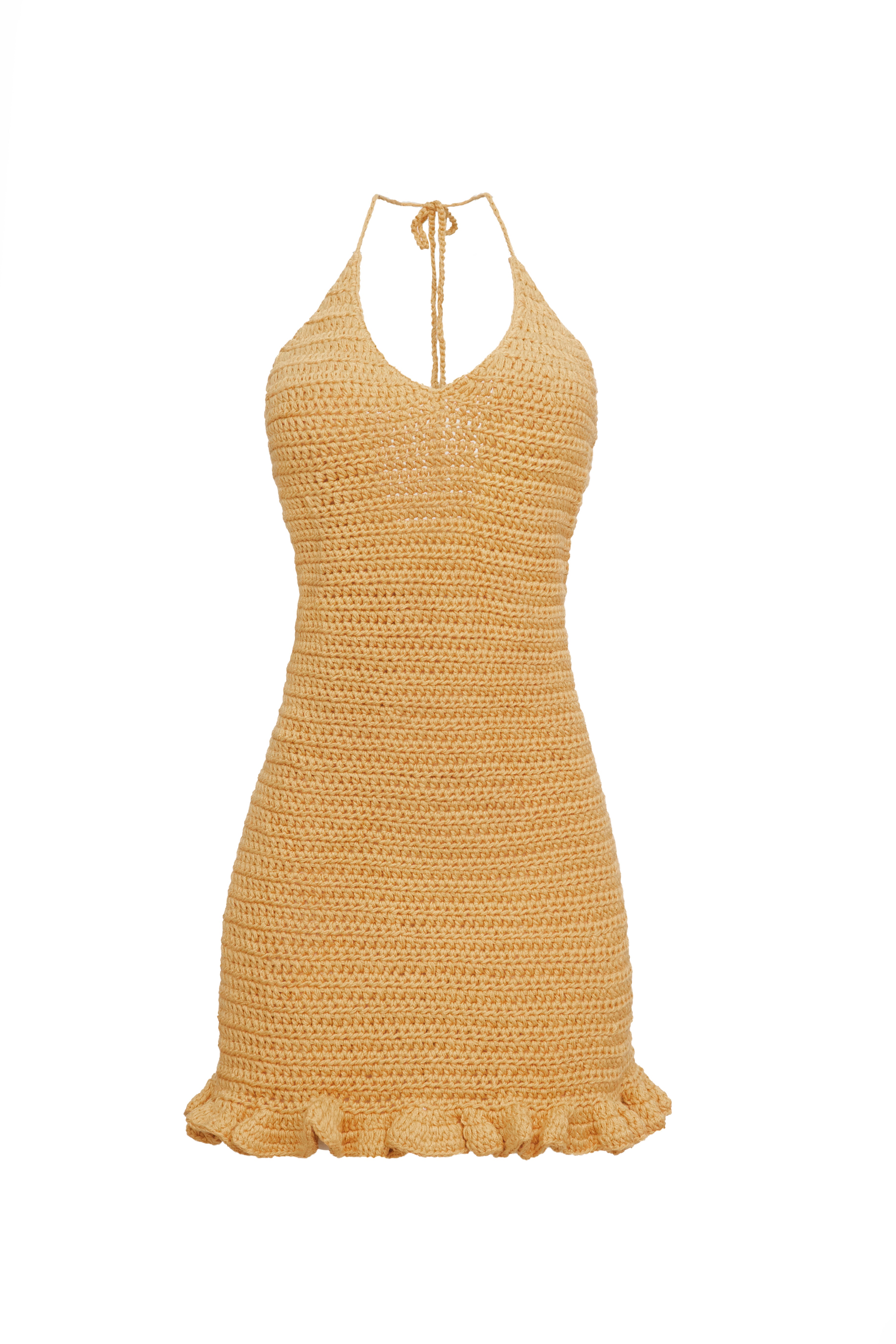 Handmade Golden Crotchet Dress