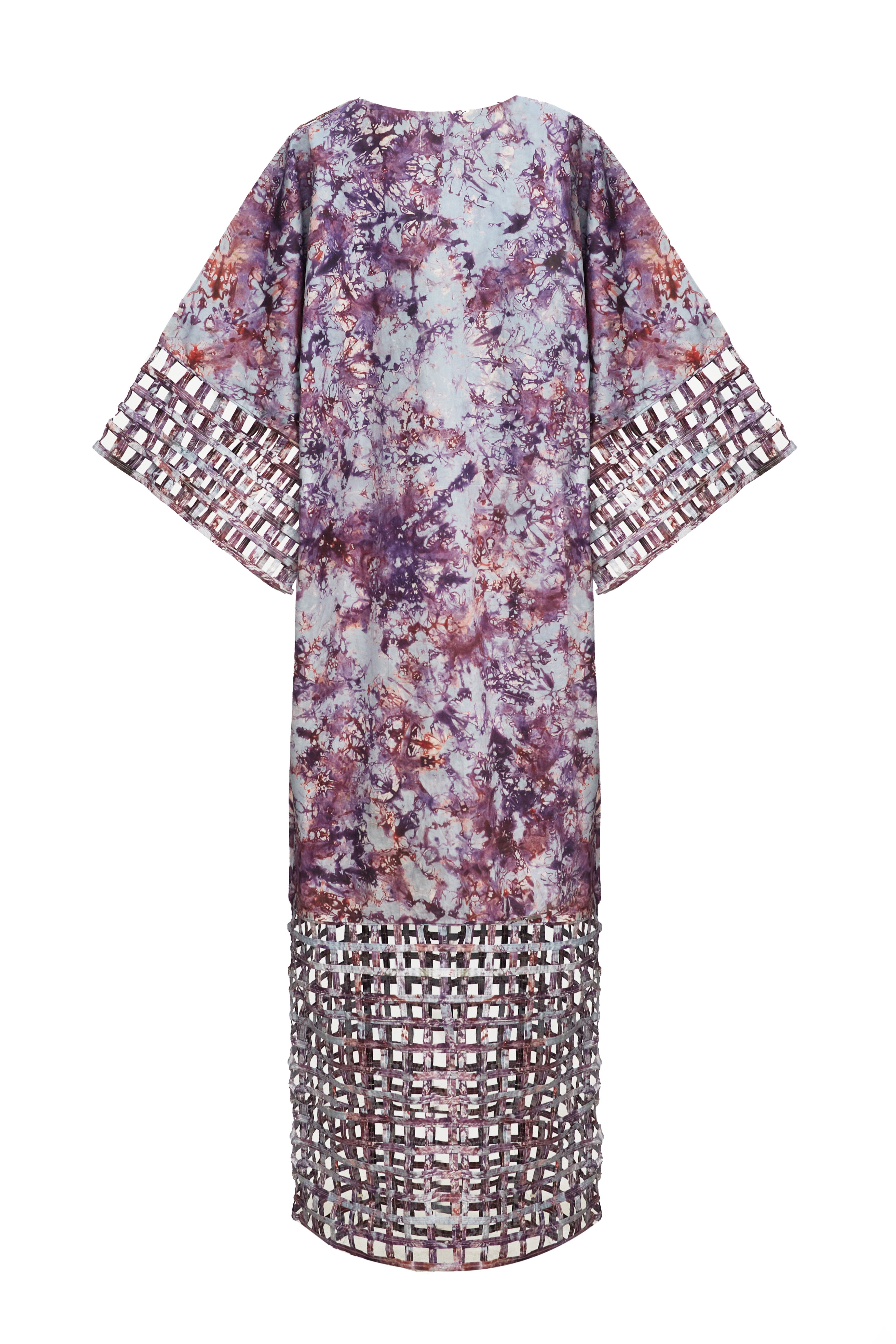 Handmade Tie Dye Cotton Mesh Kaftan